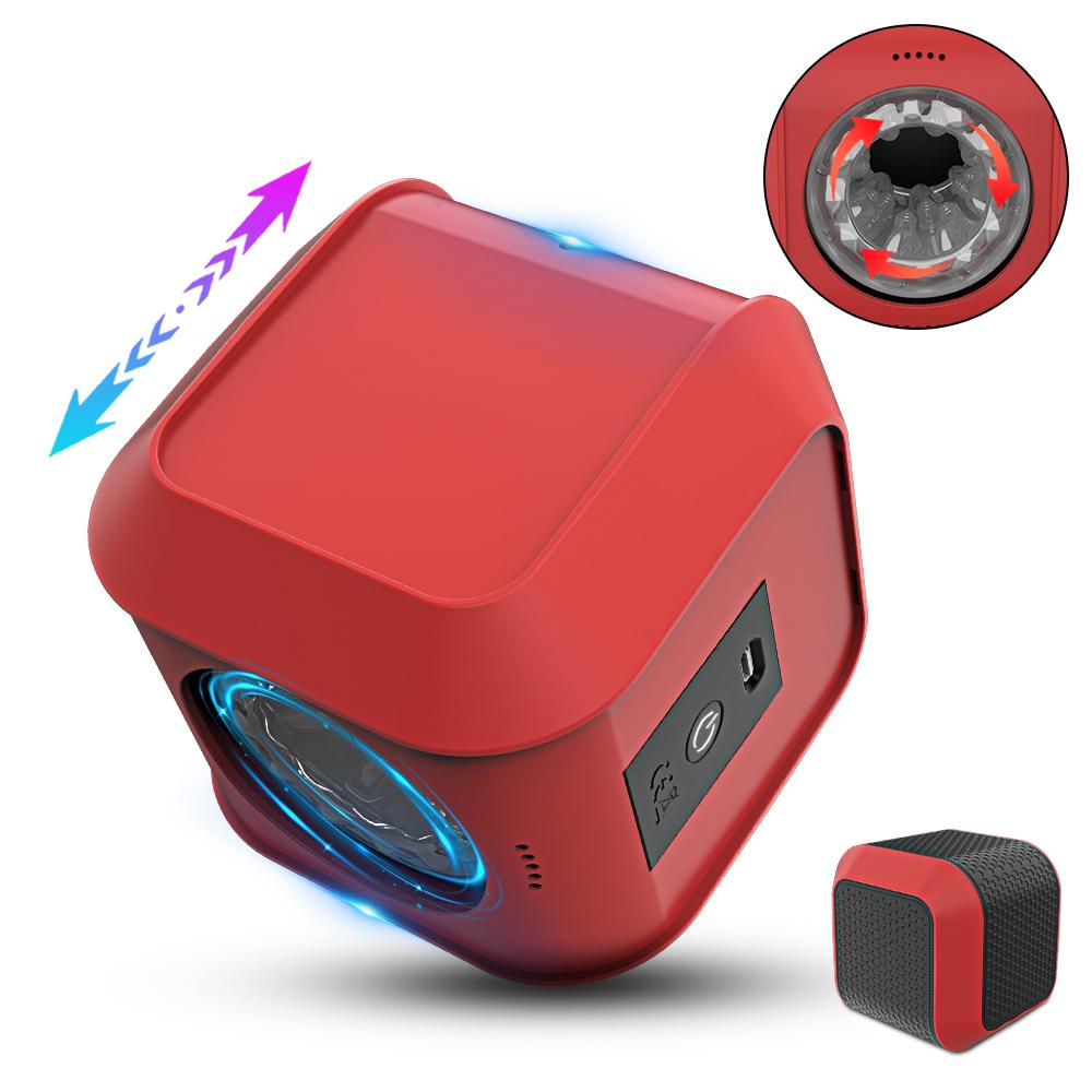 Portable Hidden Magic Cube Masturbation Cup 7 Modes Telescopic Rotating Penis Massage Cup Male Sex Products