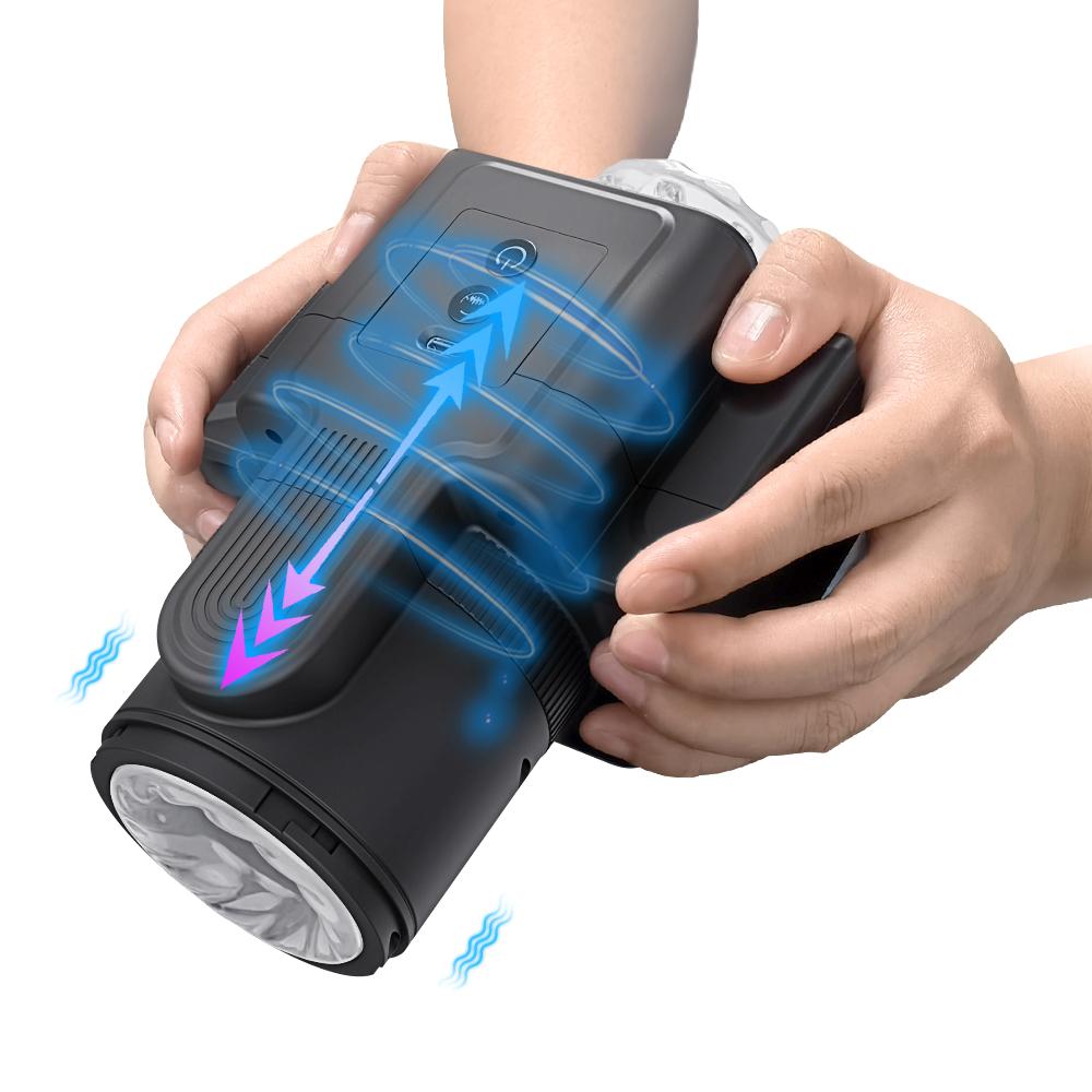 2023 New Design Hidden Design Camera Masturbation Cup 2 In 1 Rotation Masturbators Sex Toy For Men Penis Stimulation