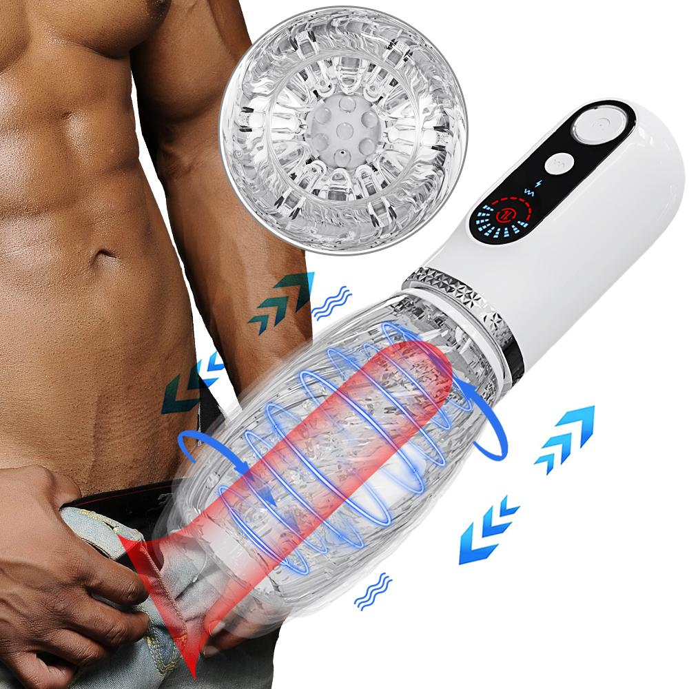 Hot Seller  Supply Automatic Telescopic Rotation Male Masturbation Cup For Adult Man