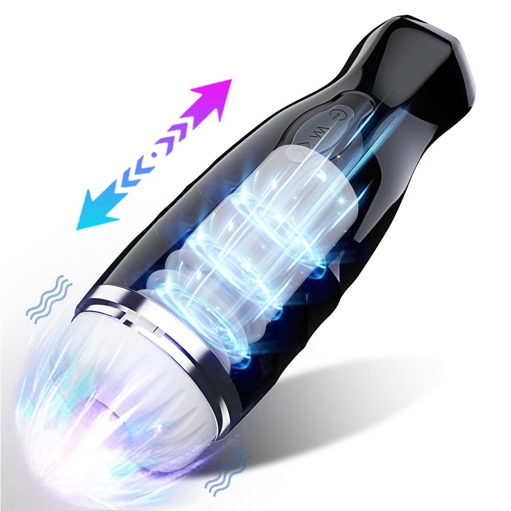 10 Vibration Telescopic Modes 3d Realistic Texture Masturbation Cup For Men Male Masturbator