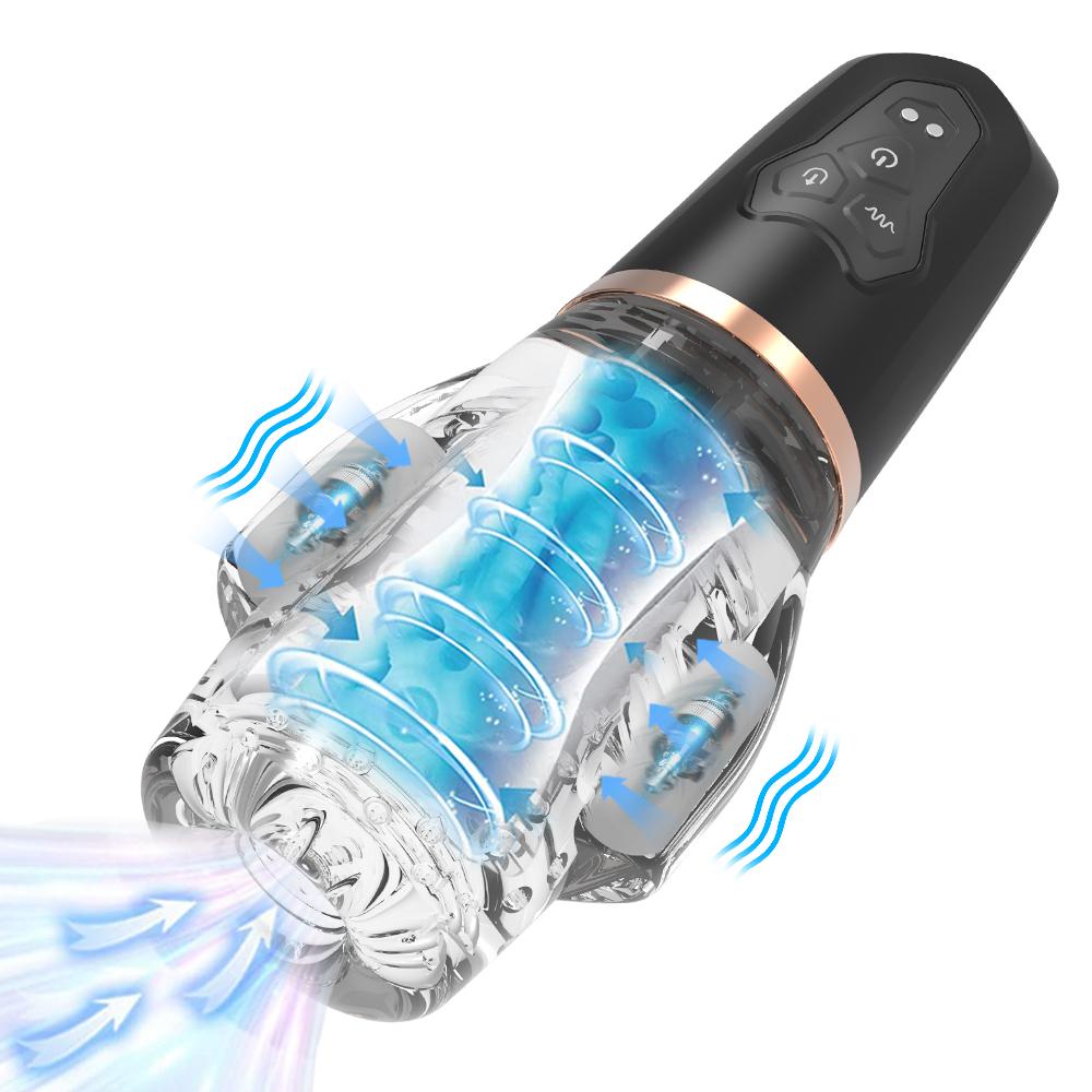   15 Vibration Sucking Modes Hands Free Masturbation Cup Sex Toys For Men