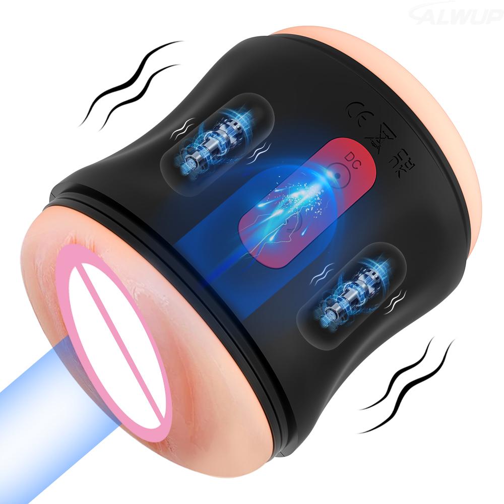 Realistic Two-way Thrusting Rotating Vibration Masturbation Cup Male Masturbators Sex Toys Adults For Men