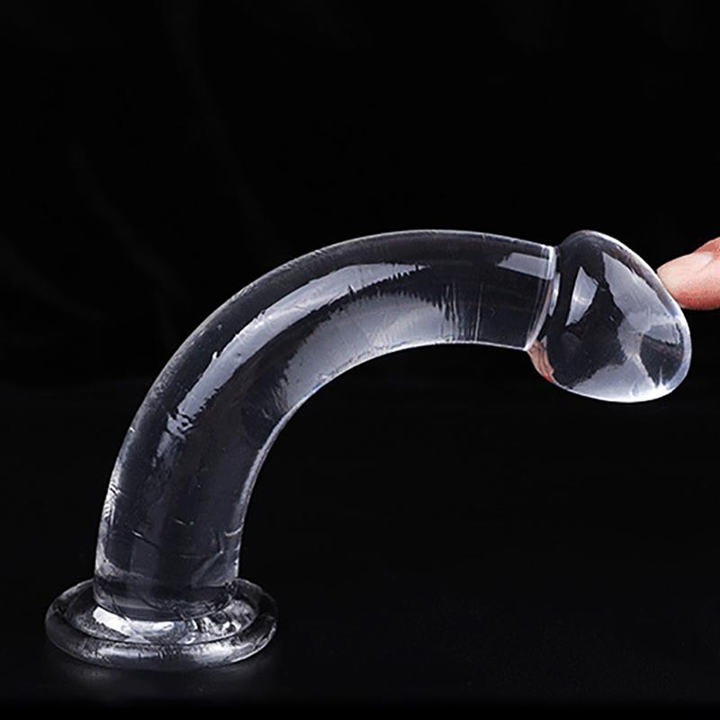 Realistic Dildo Artificial Penis Transparent Plastic Penis Women Vagina Toys Wearable Devices Sex Toy For Woman