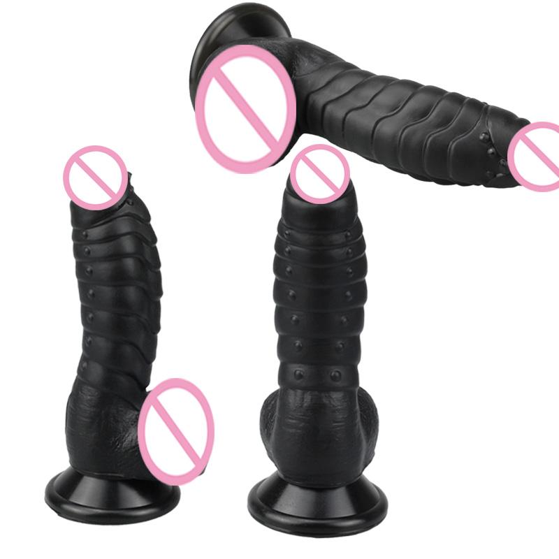 Factory Supply Clitoris Stimulator Female Masturbation Real Skin Dildo Silicone Huge Dildo Strong Suction Cup Crystal Dildos