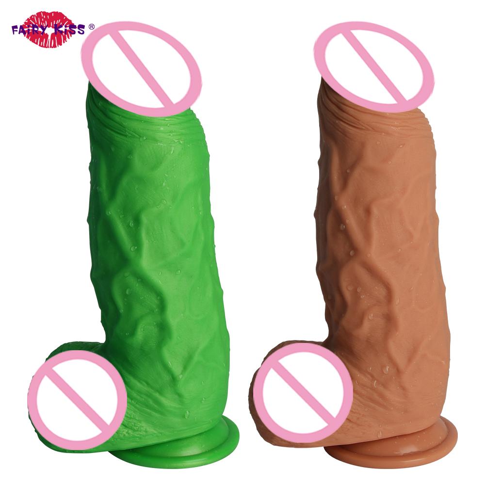 Hot Selling Male Huge Dildo Real Skin Feeling Silicon Big Dildo For Women