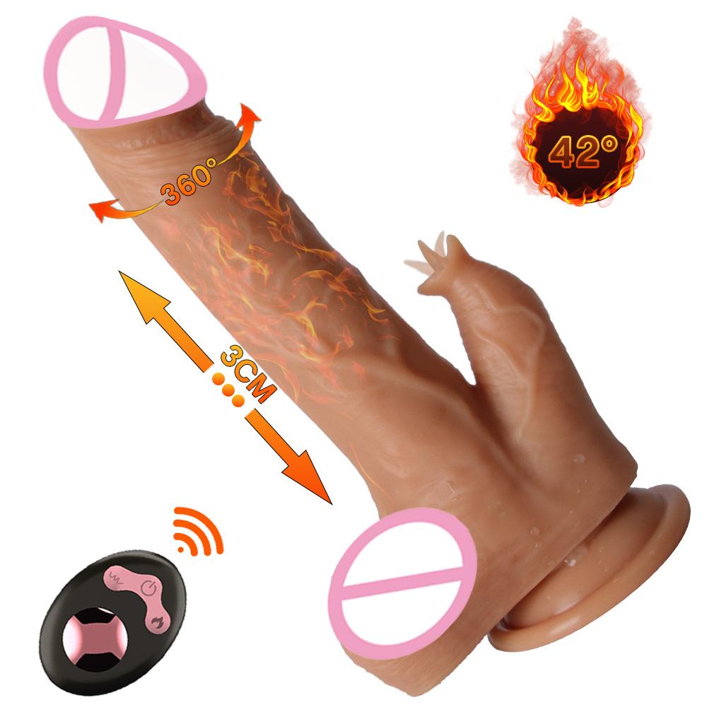 Wholesale Realistic Thrusting Dildo Vibrator 10 Vibration & Licking Modes 7 Thrusting & Rotation Adult Sex Toy For Women Adult