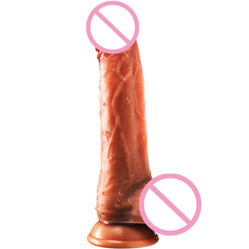 Telescopic Realistic Dildo With Suction Cup Heating Wireless Remote Dick For Women Masturbator
