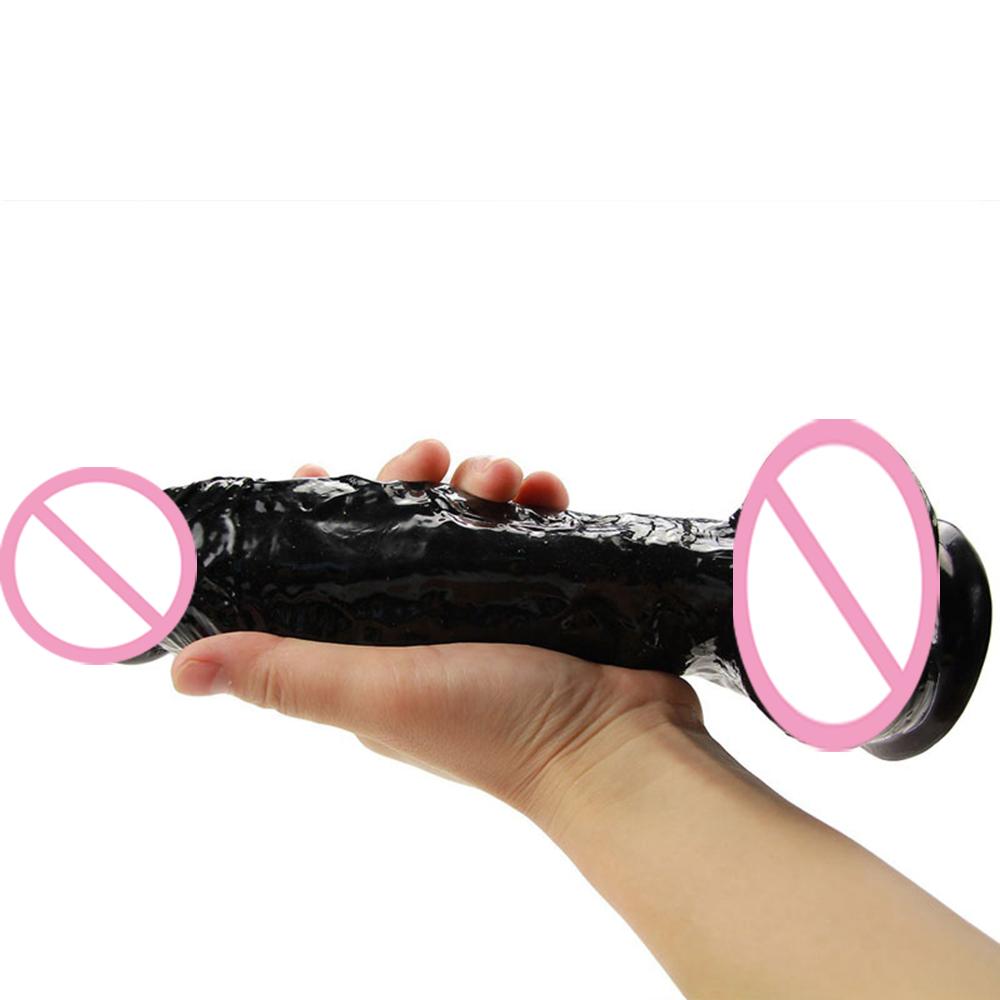 Wholesale Strong Suction Cup Artificial Penis Sex Toys Silicone Big Black Anal Sex Male Dildo Realistic Huge Dildo For Women