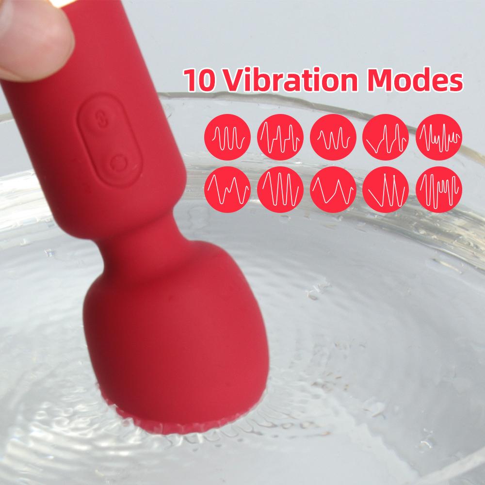 Usb Charging Mini Bullet G-spot Dildo Massage Av Vibrator Waterproof Silicone 10 Frequency Designed For Women