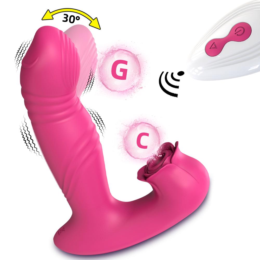 Rose Vibrador Sex Toy For Adult Women Clitoral Sucking,2 In 1 Oral Sucking With 10 Strong Vibration Clitoris Sucker Sexuales Toy