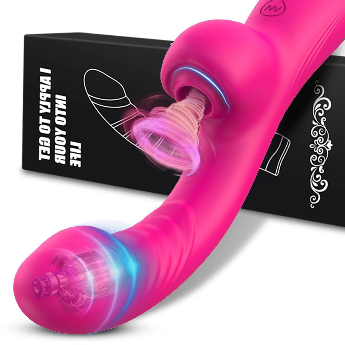 Clitoral Sucking Vibrator G Clit Spot Stimulation Sex Toy For Adult Women Dildo Vibrators,2 In 1 Clitoris Stimulator Clit Sucker