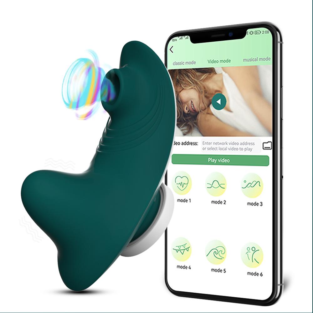 G Spot Sucking Bluetooth App Dildo Vibrator Clit Sucker Clitoris Stimulator Female Remote Control Sex Toys For Women Couple
