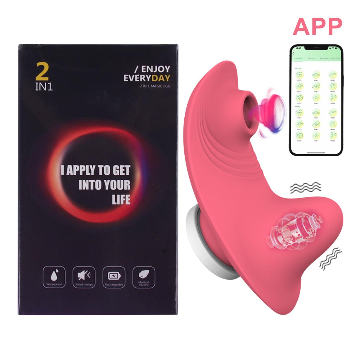 Dual-action Wireless Remote Control Wearable Panty Dildo Vibrator Female Clit Sucking Massager Sexy Toy For Women Couple