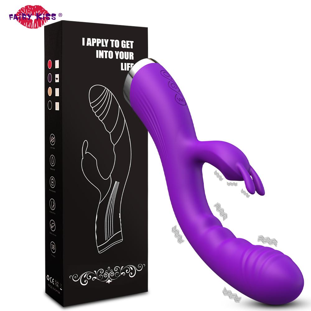 Rabbit Vibrator G Spot Rabbit Dildo Vibrator Orgasm Adult Toys Usb Charging Powerful Masturbation