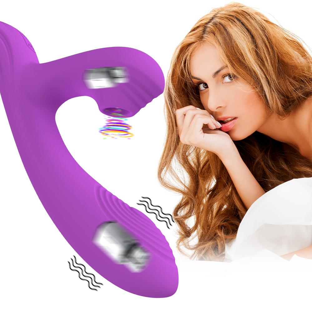 New V Shaped Sucker Stimulate Clitoris Nipple G C Spot Powerful Sucking Vibrator For Women