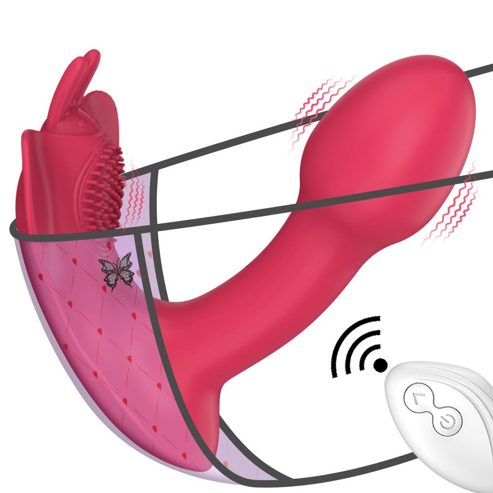 Double Vibrating Dildo Vibrator Sex Toys,Vibrating Panties With Remote Control Clitoris Stimulation Adult Women Sex Product
