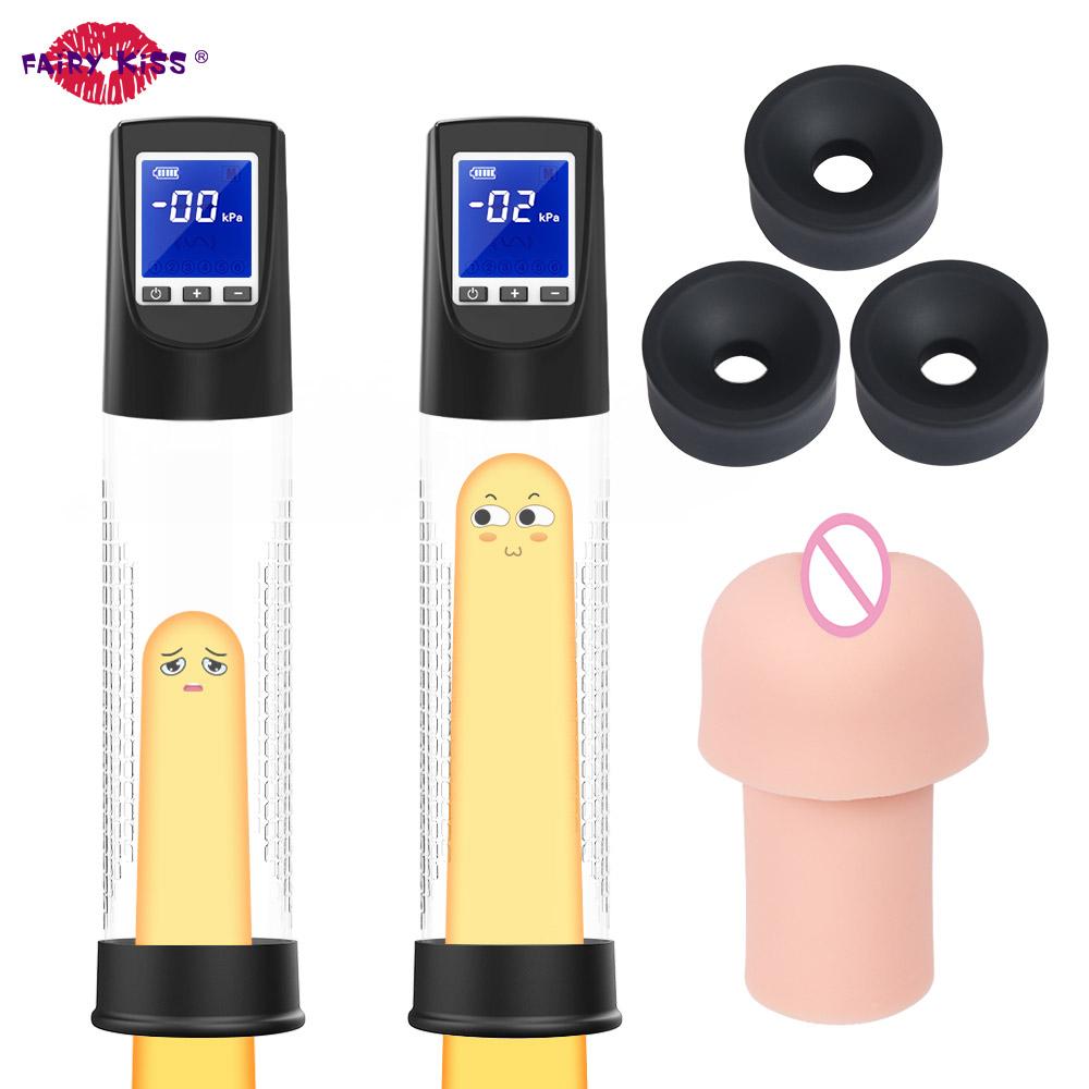 Extender Male Vacuum Up Penis Enlarge Enlargement Electric Lcd Power Penis Pump Automatic Penis Pump With Gauge