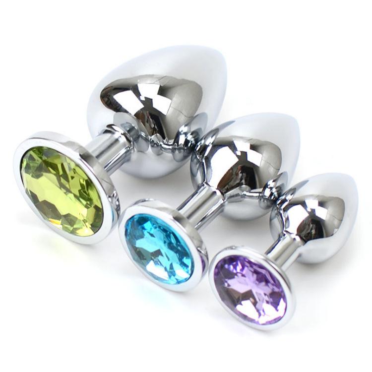 Stainless Steel Anal Butt Plug Vagina Adult Products Multi Color Crystal Jewelry For Sex Shops Couple Fair And Lovely For Men