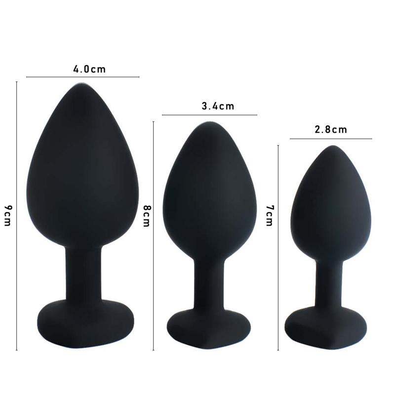 Adult Products Multi Color Silicone Crystal Jewelry For Sex Shops Couple Fair And Lovely For Men Anal Butt Plug Vagina
