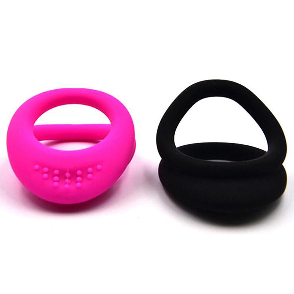 Double Cock Rings Sex Toys For Men Delay Premature Ejaculation Penis Ball Loop Lock Adult Product Scrotal Binding