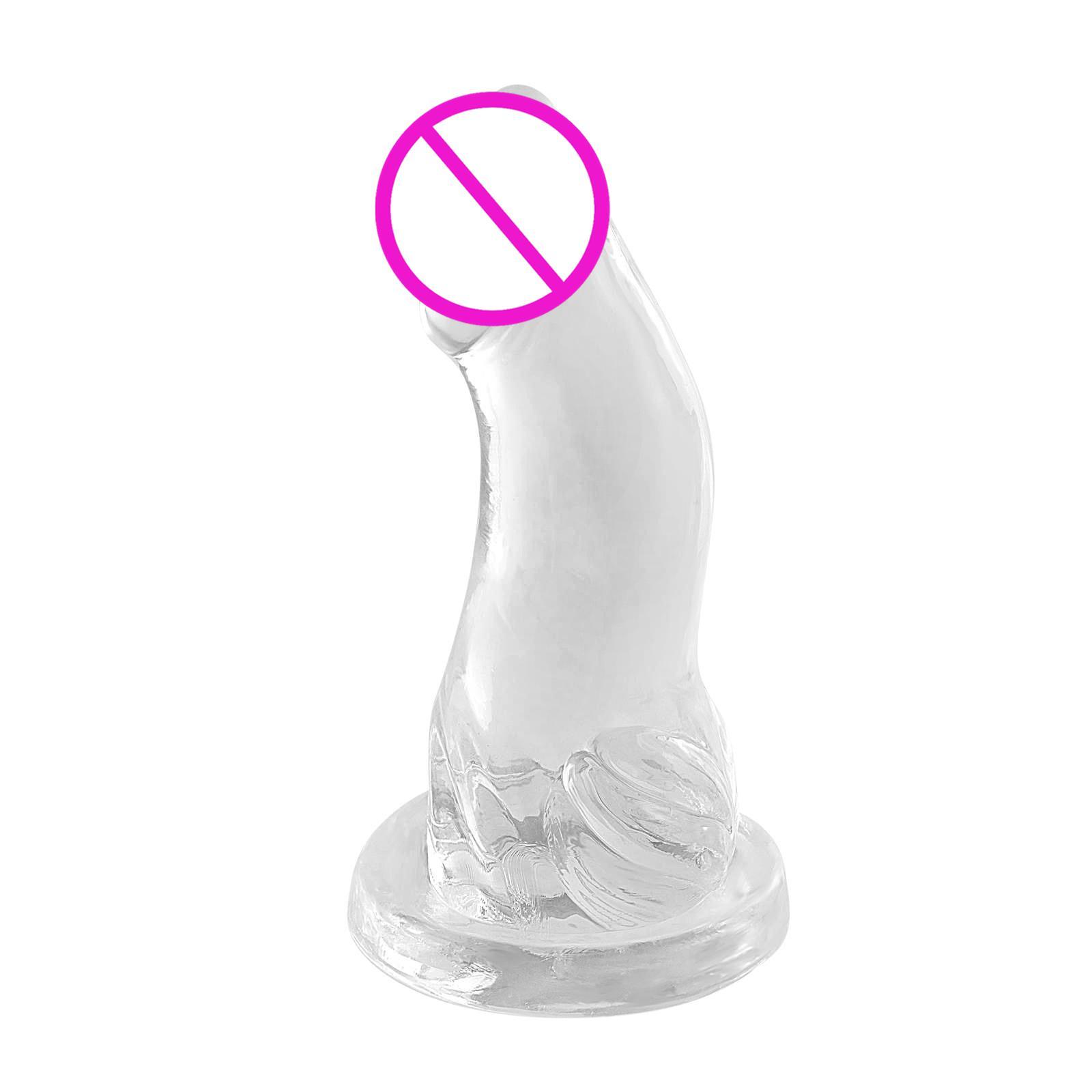 Dia 4.5-5.7 Inch Flexible Jelly Dildo Anal Plug G-spot Stimulation Anus Intercourse Ball-free Penis For Women Men Gay Lesbian