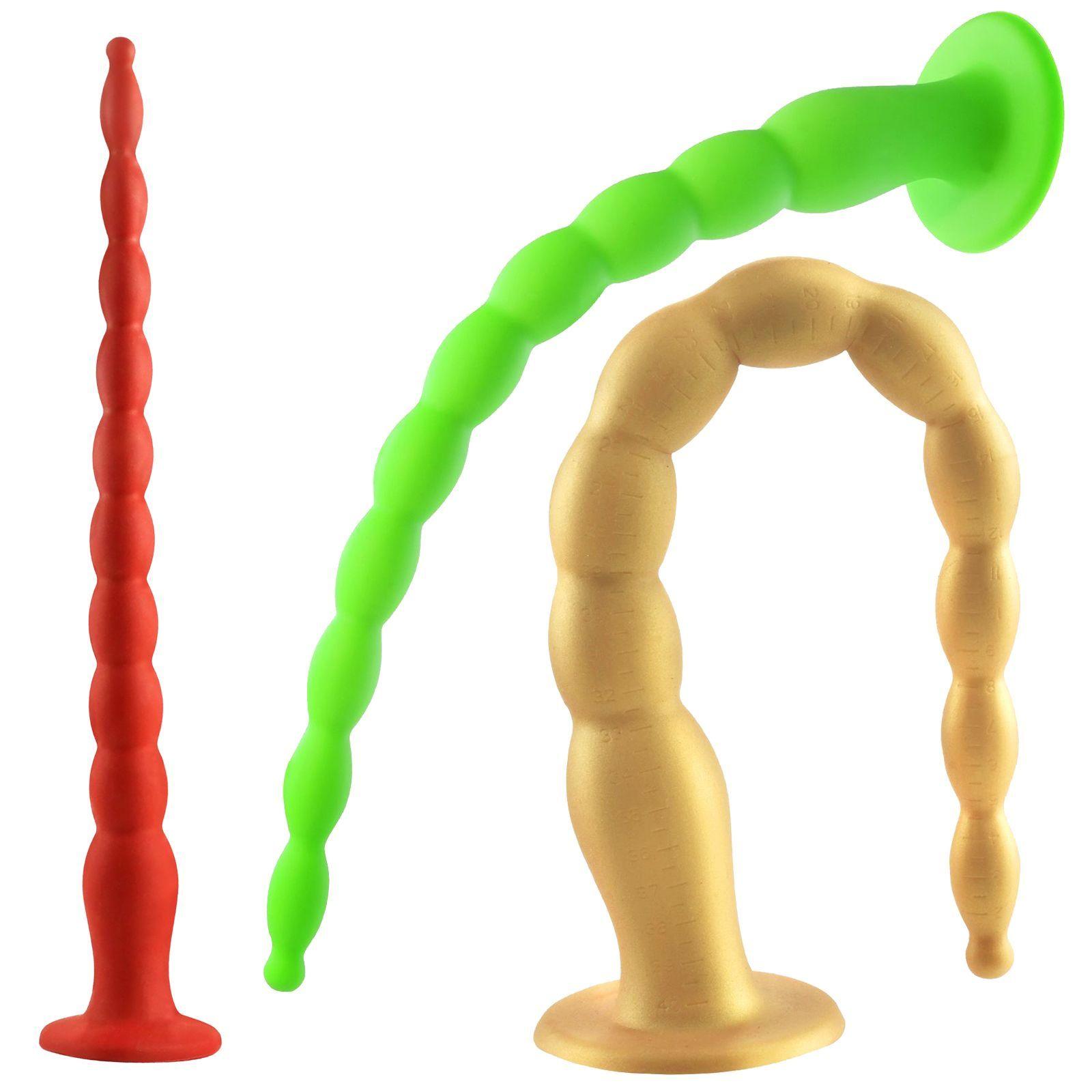 15.7"/40cm Silicone Anal Bead Scale Whip 10 Balls Pull Anus Intercourse Chain Butt Plug Sex Toy For Women Men Gay Lesbian Couple