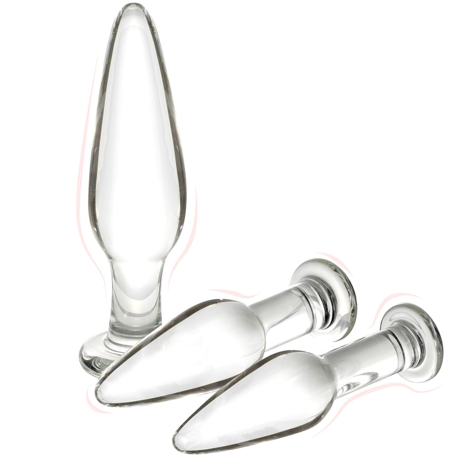 Slim T-shape Anal Toys Crystal Anal Plug Glass Anal Dildo Butt Plugs Anus Sexy Toys For Men Women Lesbian Couple