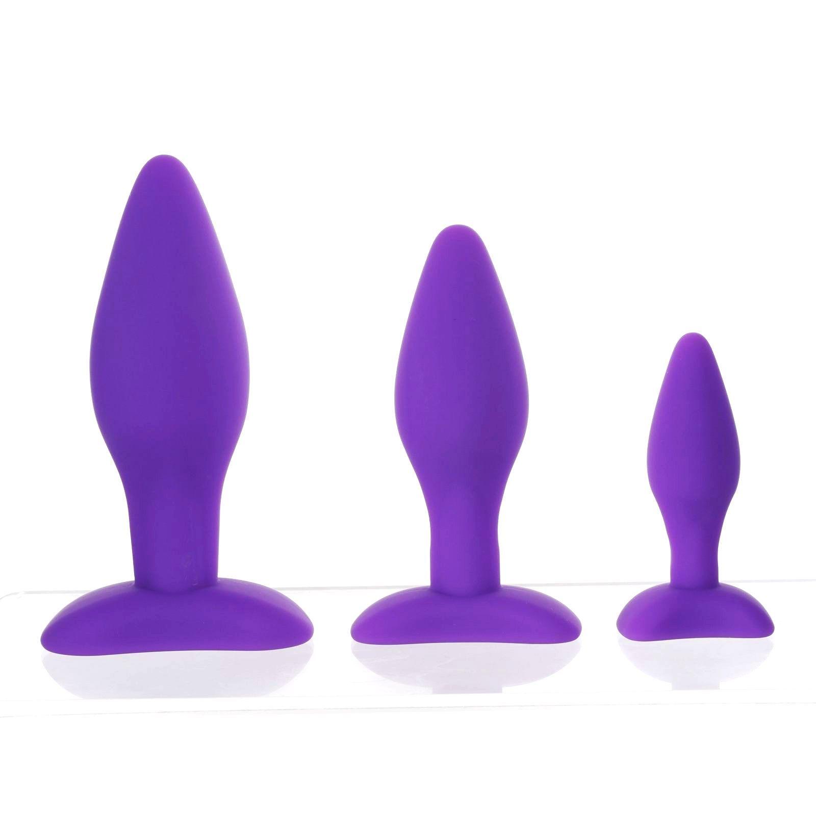 Wholesale 3in1 T-shape Anal Dildo Realistic Silicone Anal Butt Plugs Anus Sex Toys For Men Women Lesbian Couple