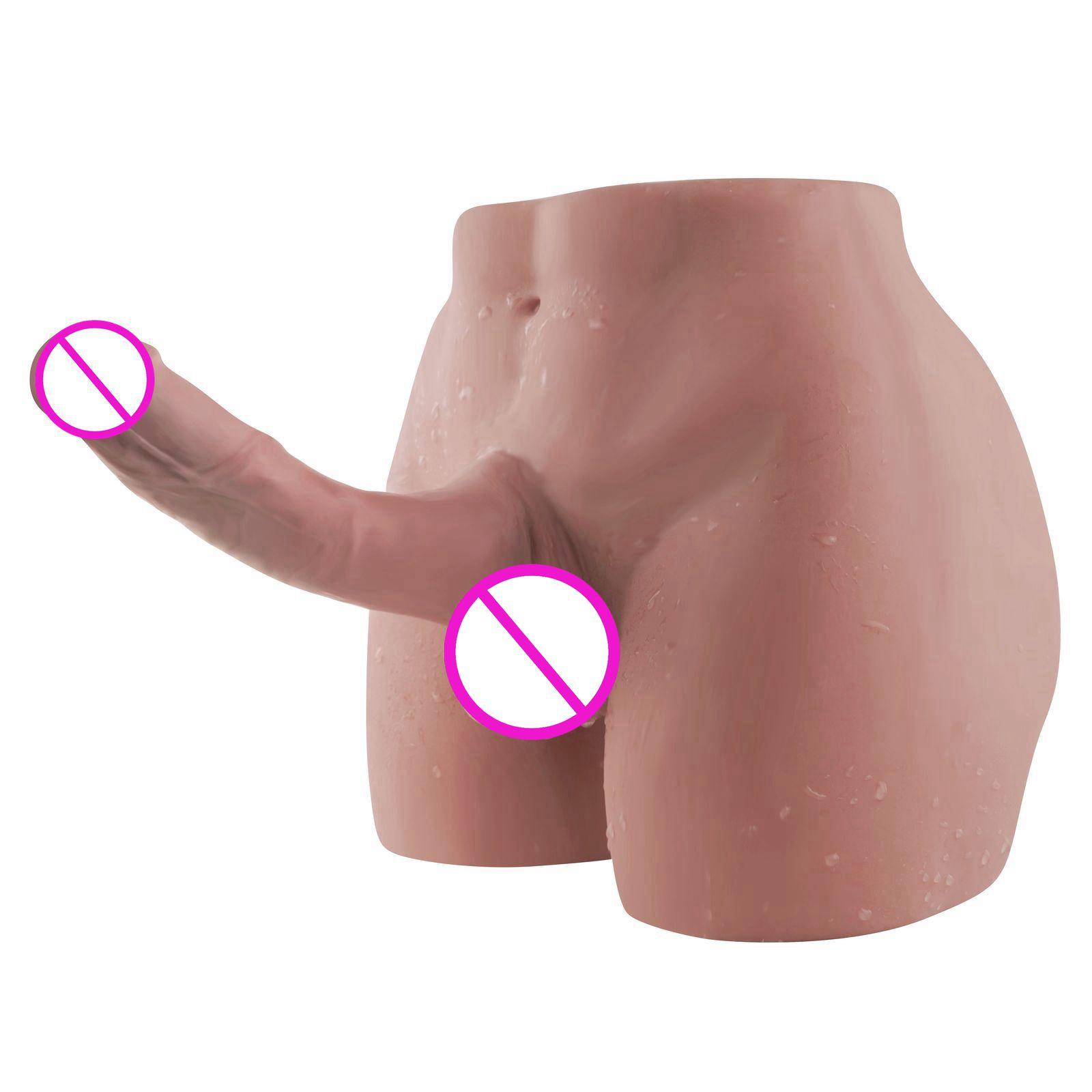 8kg Realistic Artificial Penis Torso Transgender Sex Doll Huge Dildo Vagina G-spot Massager Sex Toy For Women Men Lesbian