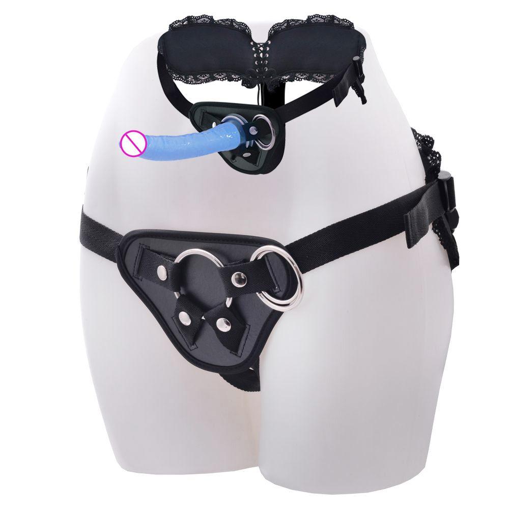Gothic Waist Strap On Dildos Holder Wearable Dildo Harness Panties Lesbian Dildo Dong Vagina Sm Sex Toys For Women Couple