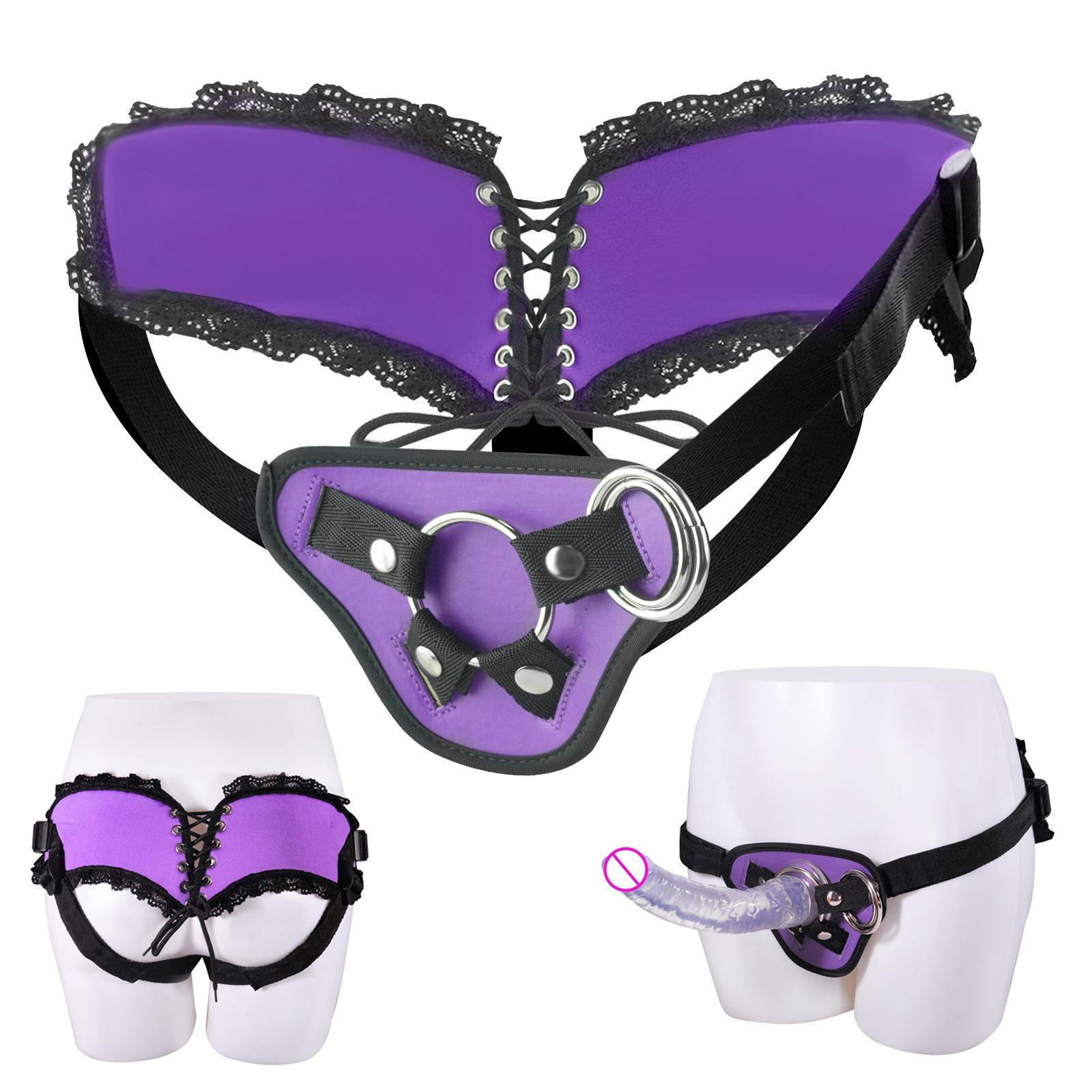 Adjustable Gothic Waist Strap On Dildos Holder Wearable Dildo Harness Panties Dildo Dong Vagina Sm Sex Toys For Women Lesbian