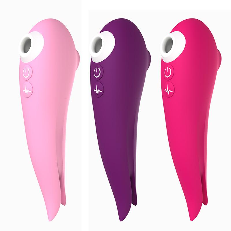 Sucking Vibration Clitoris Stimulator Vibrator Femail Sex Toys Silicone Clit Sucker Licking Tongue Sex Toy Adult Sex Products