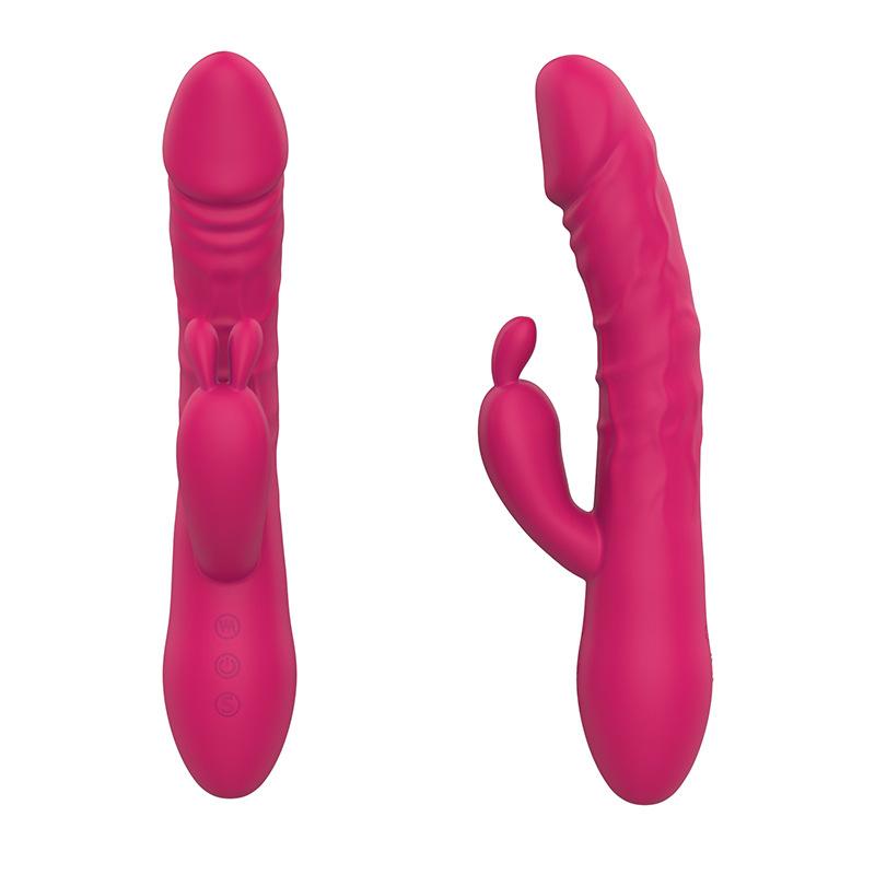 Hot Sale Adult Rabbit Vibrator Female Vibrator Heated Silicone Pumping Massager Masturbator Sex Toys
