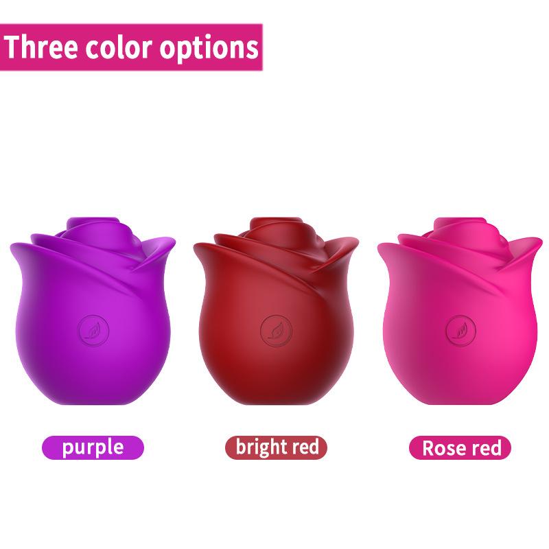 Manufacturer Sex Toys Wholesale Red Rose Flower Vibrator Suction Licking Vibrator