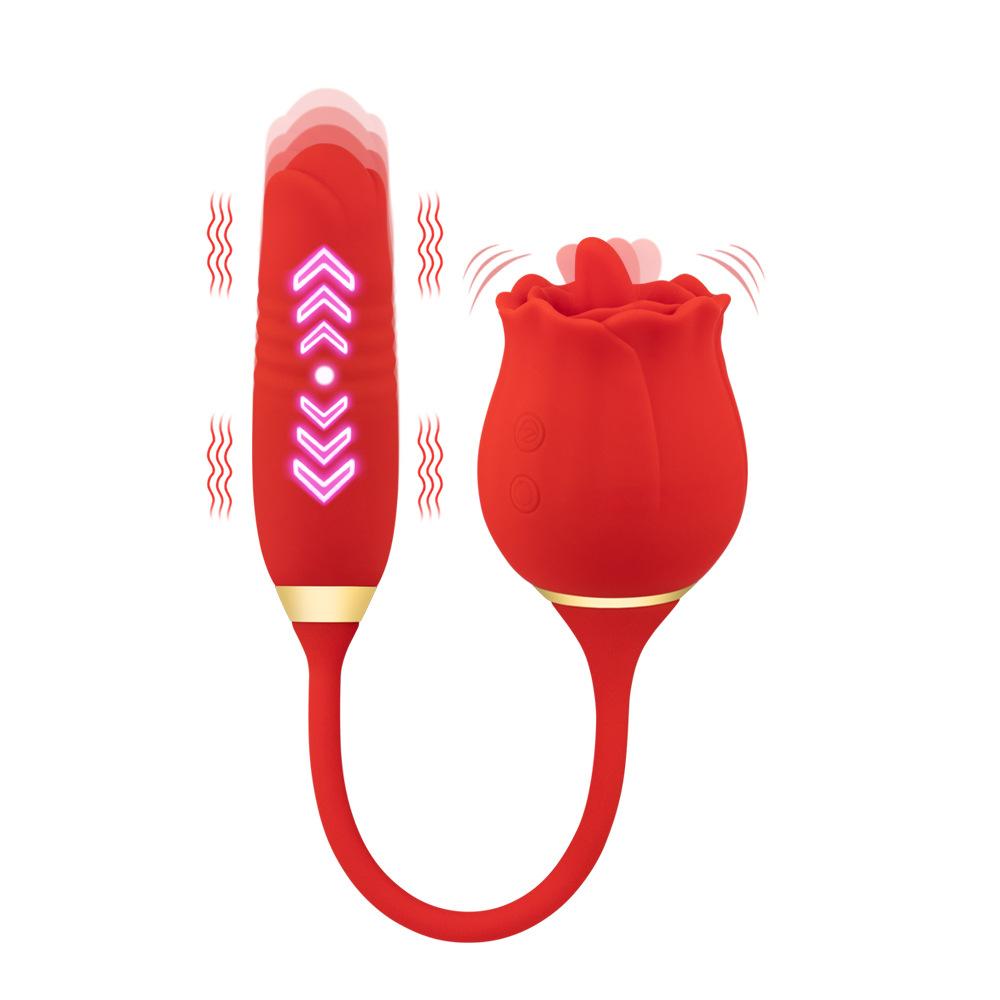 The Rose Sucking Vibrator Sex Toy For Women Couple 3 In 1 Clitoris G Spot Sucking Vibrators