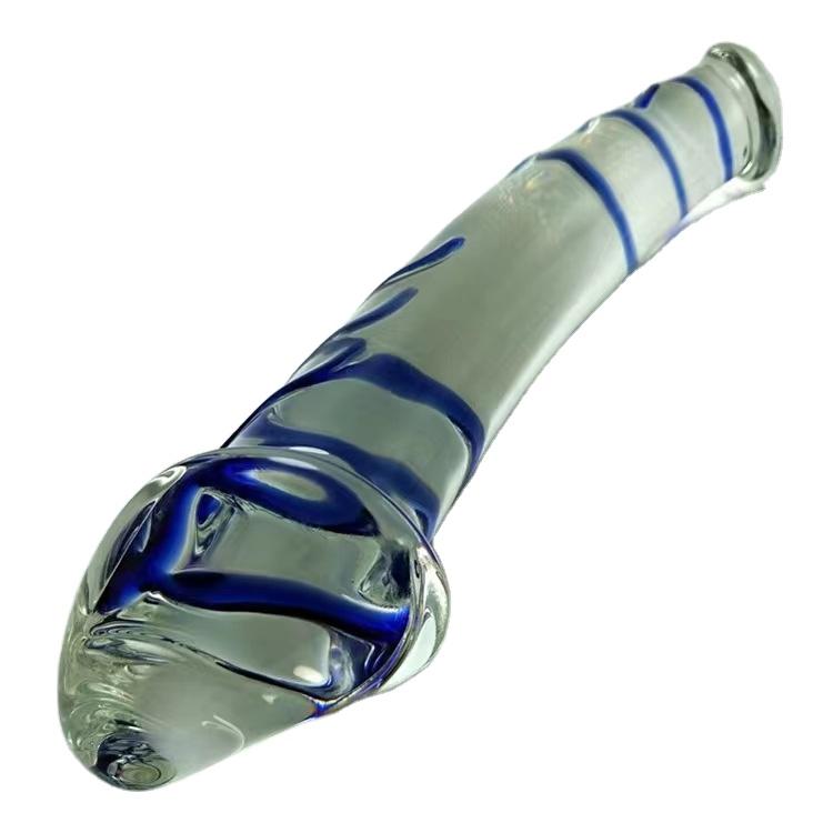 2023 China High Quality Wholesale Huge Sex Toy Big Fur Manner Glass Dildo