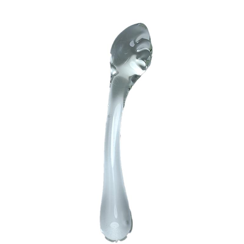 Wholesale 19cm Large And Realistic Clear Crystal Glass Dildos Sex Toy