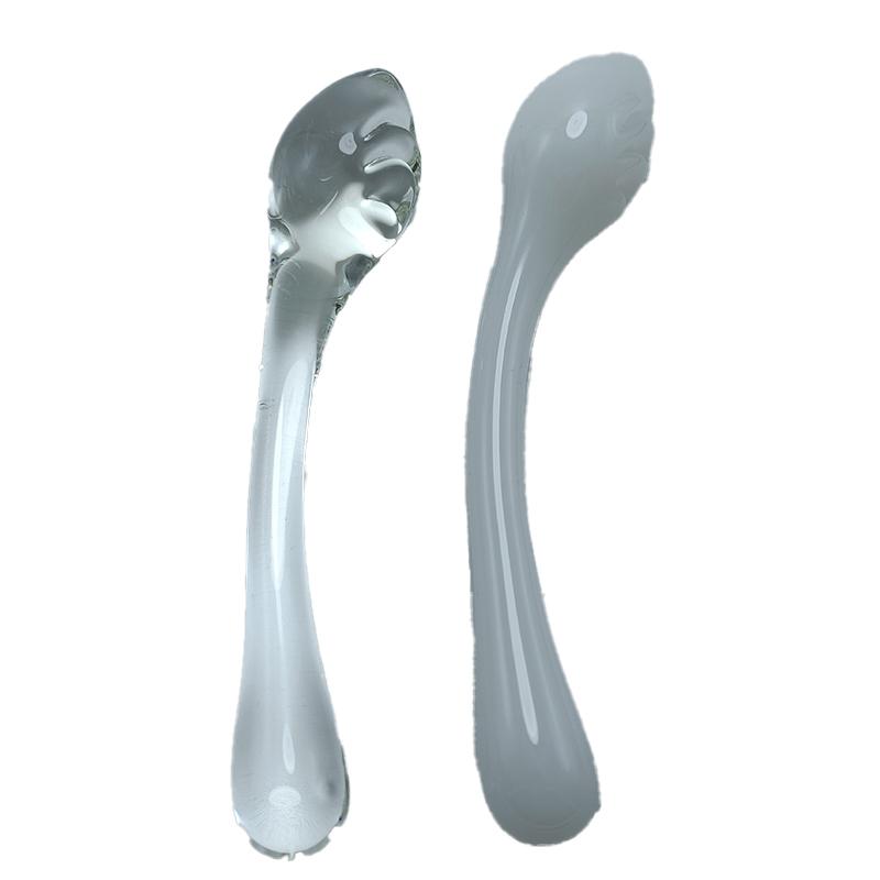 Cheap Price Hand Made Clear Color Adult Glass Double Heads Dildo