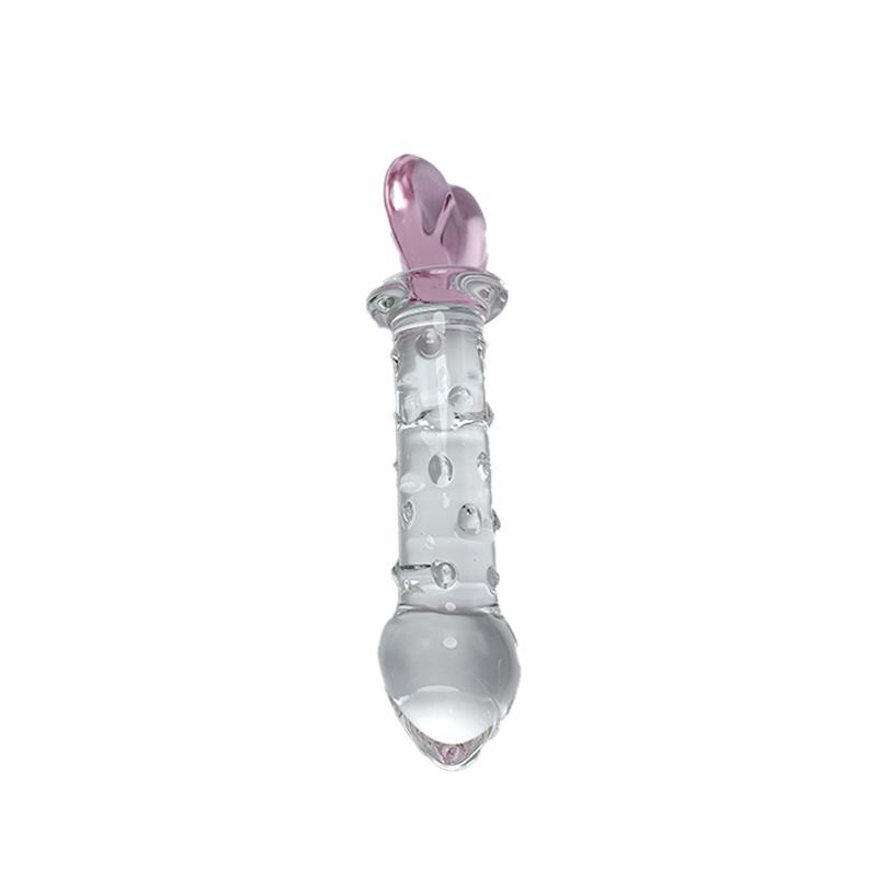 Made In China Hand Made Glass Dildo With Handle Glass Dildo For Sex Life
