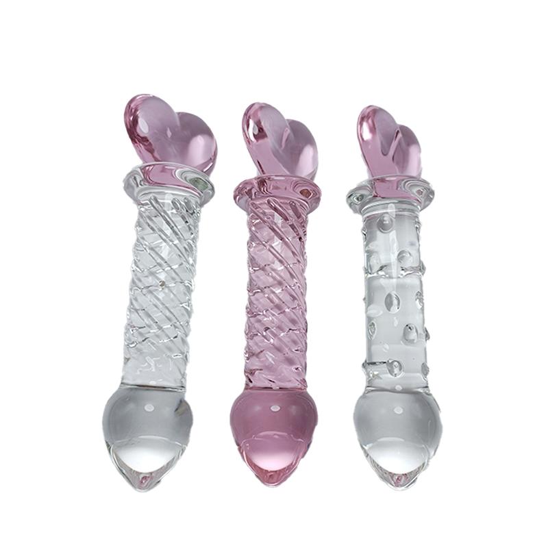 High Grade Unique Design Big Glass Dildo Large Clear Glass Dildo For Sex Use