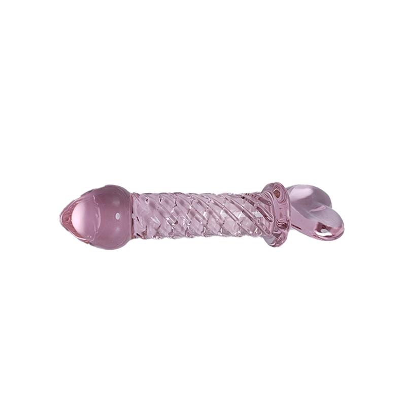 2023 Custom Logo Big Pink 16cm Glass Dildo For Sex Use