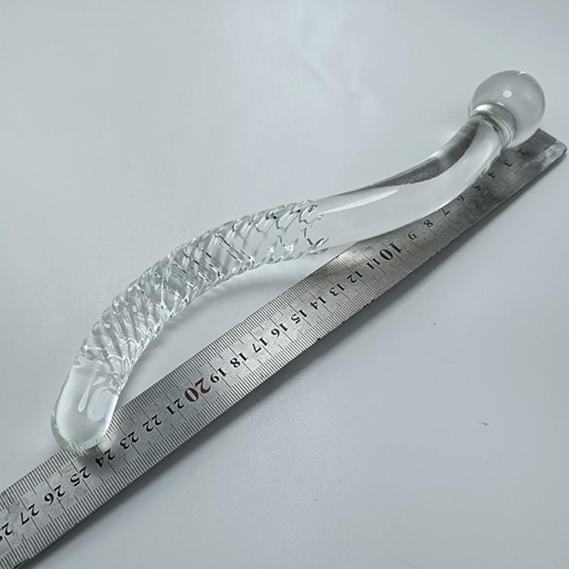 Factory Unique Design Huge Glass Dildo Single Head Type Large 25cm Glass Dildo