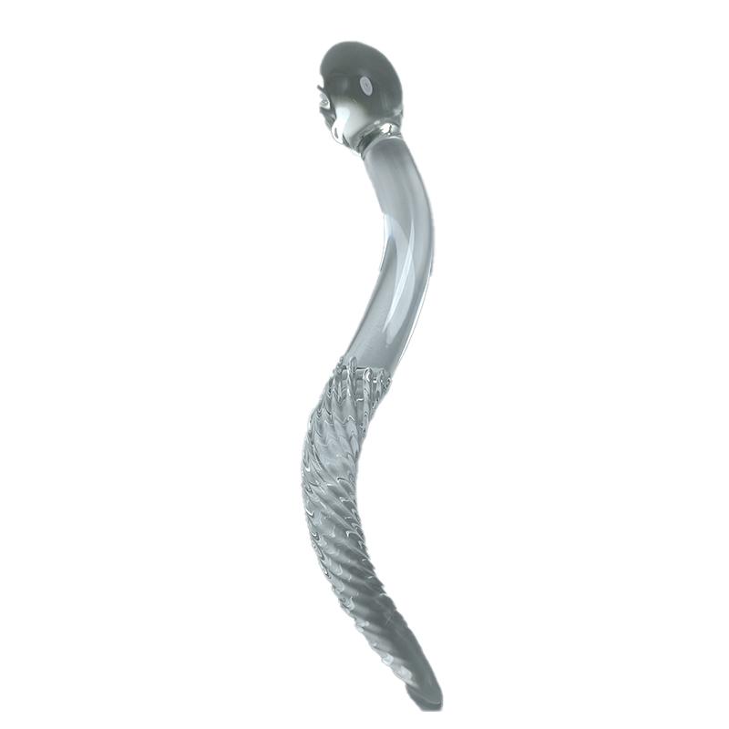 Hot Sale 26.5cm Waterproof Clear Glass Dilo Sex Toy