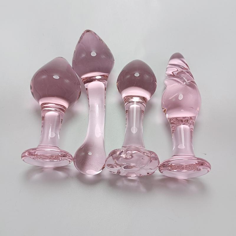 Supply Handmade G-spot Pink 10cm Giant Glass Dildo