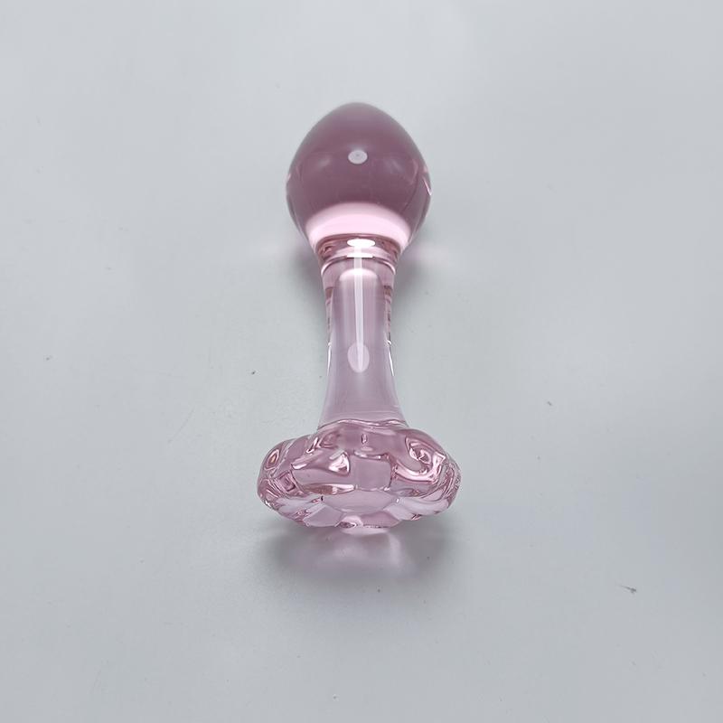 Customized Adult Masturbator Butt Plug Long 10cm Glass Anal Dildo