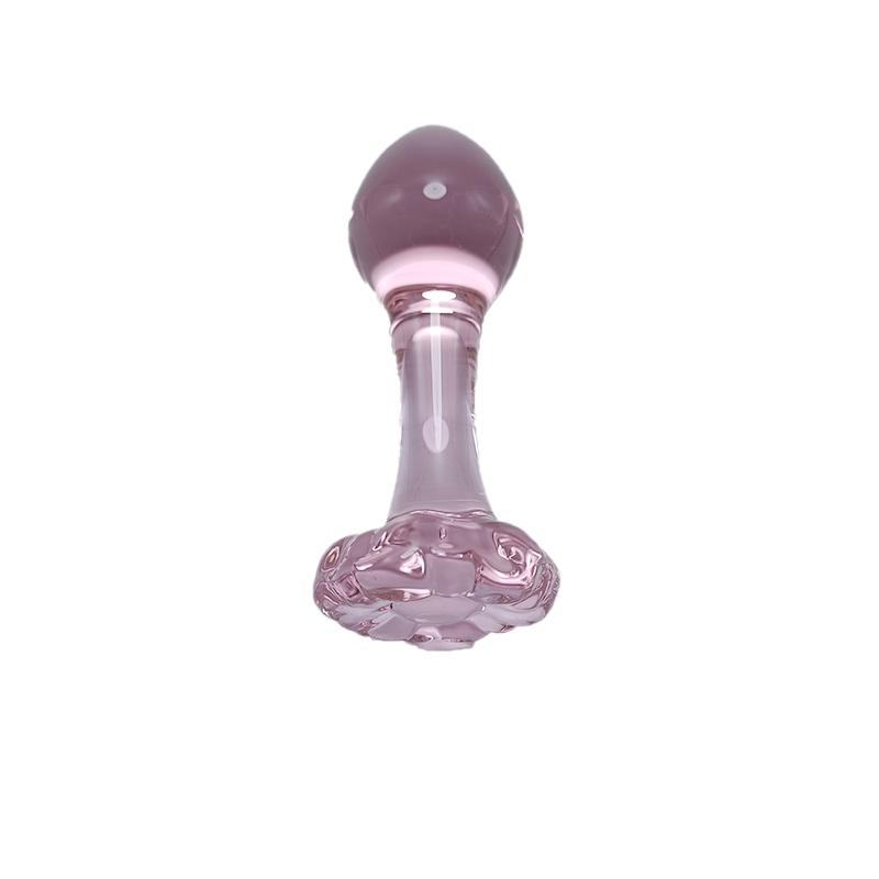 High Grade Pink 10cm Glass Dildo Penis For Prostate Massager Sex Toy