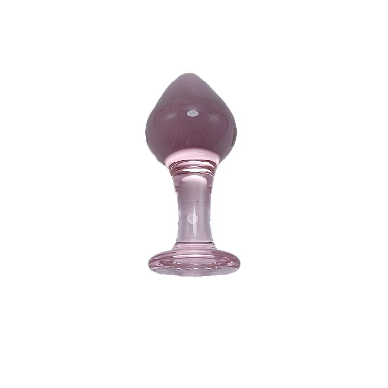Hot Selling Transparent Anal Beads Butt Plug 10cm Huge Glass Dildo For Men