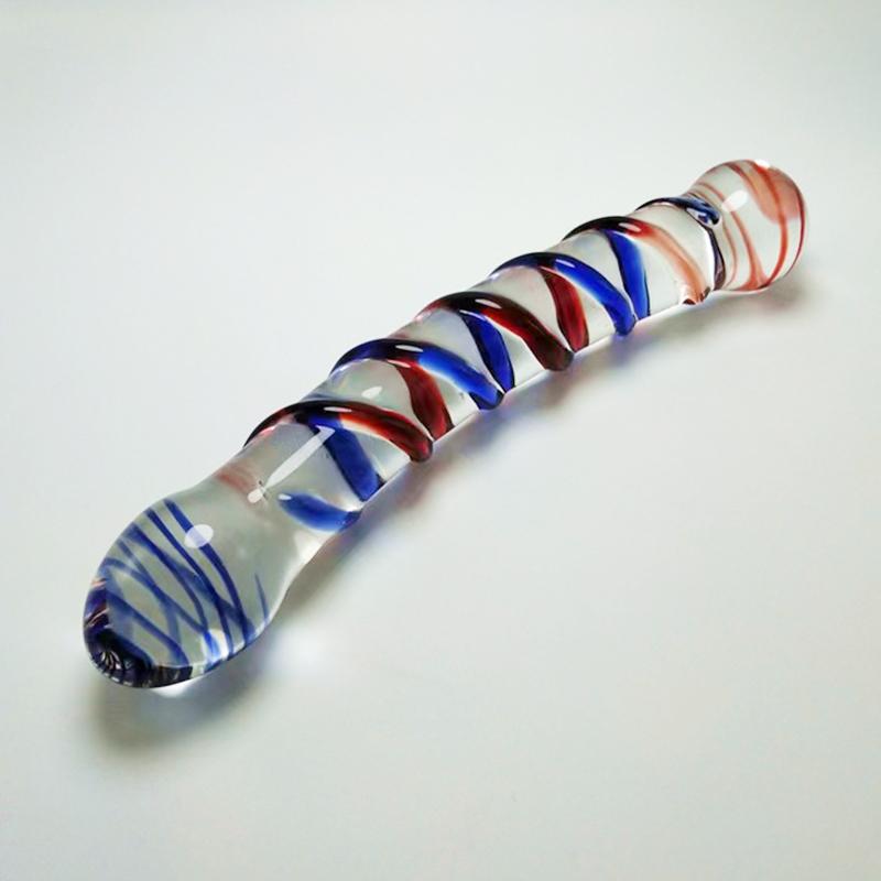 High-grade Huge Glass Stick Glass Stimulation Anal Butt Plug 20cm Clear Glass Dildo