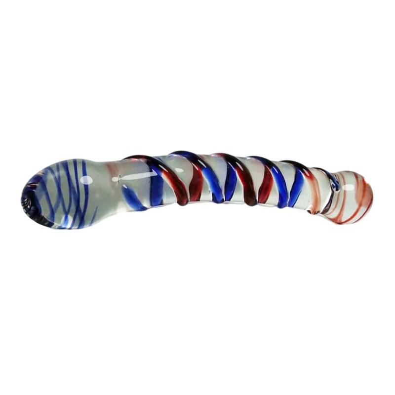 Custom Logo Big Double Headed Clear Glass Dildo Sex Toys For Women