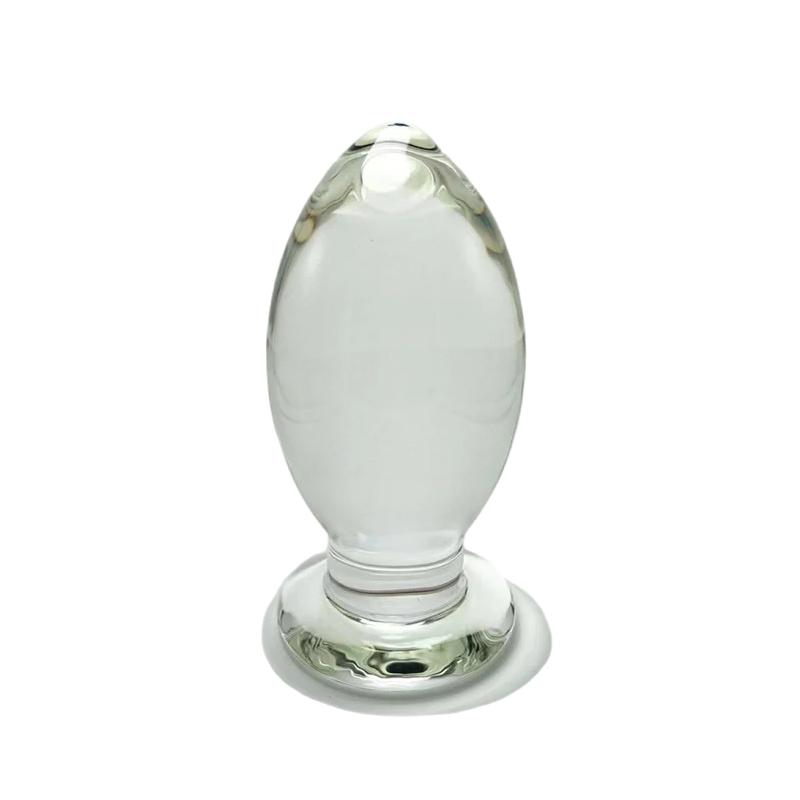  G Spot Sex Toys 14cm Clear Glass Anal Dildo For Women